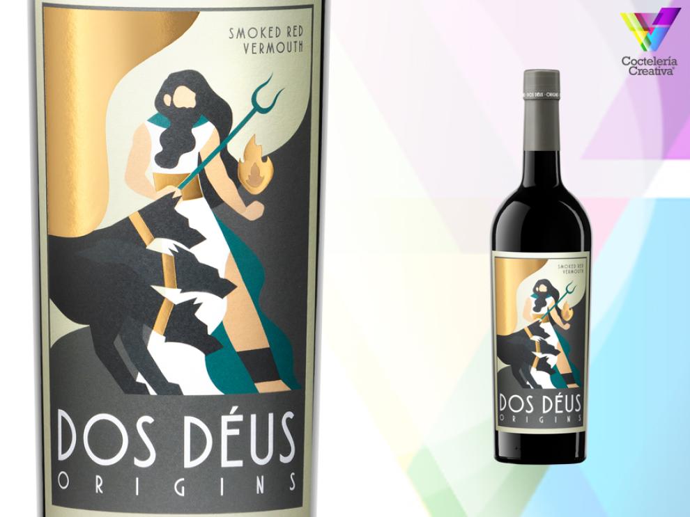 Dos Déus Origins Smoked Red - vermouth ahumado imagen botella Dos Déus Origins Smoked Red - vermouth ahumado
